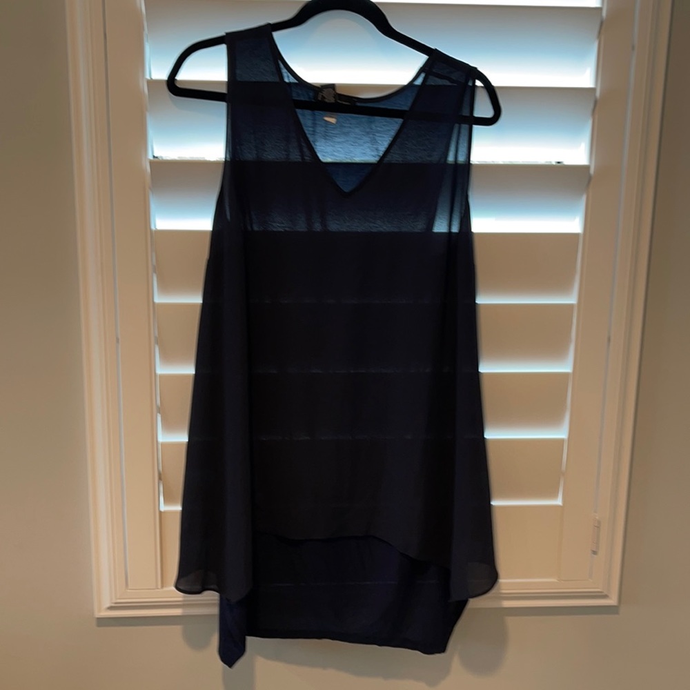 INC Navy Blouse XL NW